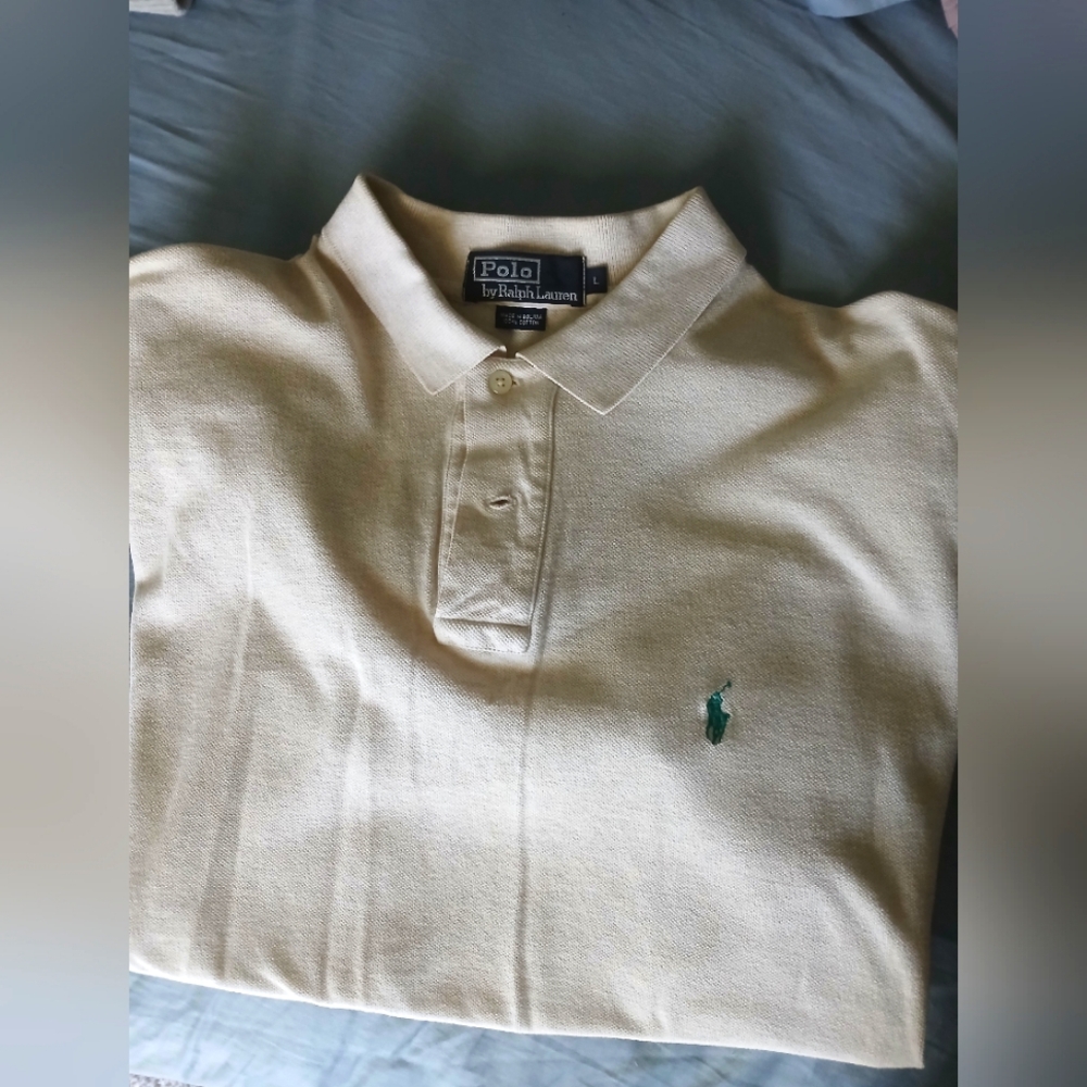 Polo by Ralph Lauren Men's Cream Polo Shirt